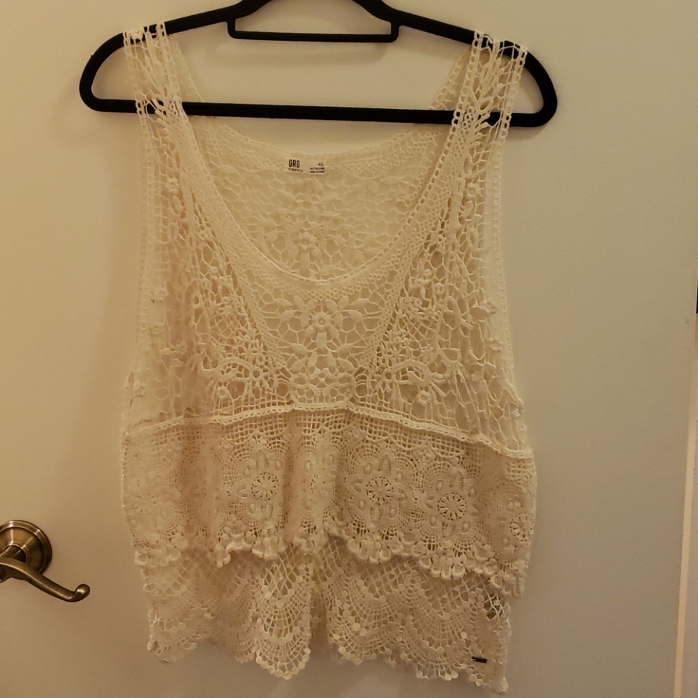 GARAGE crochet/lace tank top
